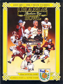 1996 Orange Bowl Program cover